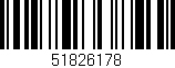 Código de barras (EAN, GTIN, SKU, ISBN): '51826178'