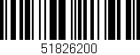 Código de barras (EAN, GTIN, SKU, ISBN): '51826200'