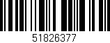 Código de barras (EAN, GTIN, SKU, ISBN): '51826377'