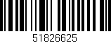 Código de barras (EAN, GTIN, SKU, ISBN): '51826625'