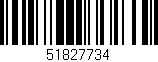 Código de barras (EAN, GTIN, SKU, ISBN): '51827734'