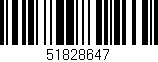 Código de barras (EAN, GTIN, SKU, ISBN): '51828647'