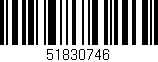 Código de barras (EAN, GTIN, SKU, ISBN): '51830746'