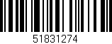 Código de barras (EAN, GTIN, SKU, ISBN): '51831274'