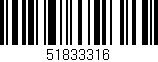 Código de barras (EAN, GTIN, SKU, ISBN): '51833316'