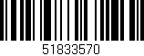 Código de barras (EAN, GTIN, SKU, ISBN): '51833570'