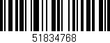Código de barras (EAN, GTIN, SKU, ISBN): '51834768'