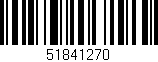 Código de barras (EAN, GTIN, SKU, ISBN): '51841270'