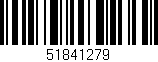 Código de barras (EAN, GTIN, SKU, ISBN): '51841279'