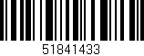 Código de barras (EAN, GTIN, SKU, ISBN): '51841433'