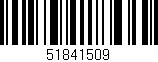 Código de barras (EAN, GTIN, SKU, ISBN): '51841509'