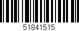 Código de barras (EAN, GTIN, SKU, ISBN): '51841515'