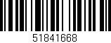 Código de barras (EAN, GTIN, SKU, ISBN): '51841668'