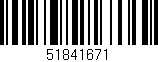 Código de barras (EAN, GTIN, SKU, ISBN): '51841671'