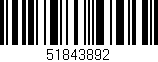 Código de barras (EAN, GTIN, SKU, ISBN): '51843892'