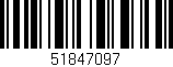 Código de barras (EAN, GTIN, SKU, ISBN): '51847097'