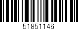 Código de barras (EAN, GTIN, SKU, ISBN): '51851146'