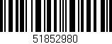 Código de barras (EAN, GTIN, SKU, ISBN): '51852980'