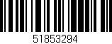 Código de barras (EAN, GTIN, SKU, ISBN): '51853294'
