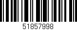 Código de barras (EAN, GTIN, SKU, ISBN): '51857998'