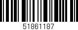 Código de barras (EAN, GTIN, SKU, ISBN): '51861187'