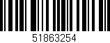 Código de barras (EAN, GTIN, SKU, ISBN): '51863254'