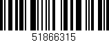 Código de barras (EAN, GTIN, SKU, ISBN): '51866315'