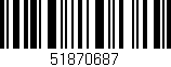 Código de barras (EAN, GTIN, SKU, ISBN): '51870687'
