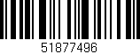 Código de barras (EAN, GTIN, SKU, ISBN): '51877496'