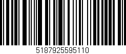 Código de barras (EAN, GTIN, SKU, ISBN): '5187925595110'
