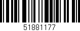 Código de barras (EAN, GTIN, SKU, ISBN): '51881177'