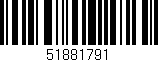 Código de barras (EAN, GTIN, SKU, ISBN): '51881791'
