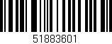 Código de barras (EAN, GTIN, SKU, ISBN): '51883601'