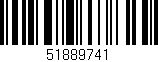 Código de barras (EAN, GTIN, SKU, ISBN): '51889741'
