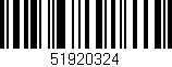 Código de barras (EAN, GTIN, SKU, ISBN): '51920324'