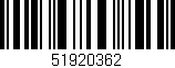 Código de barras (EAN, GTIN, SKU, ISBN): '51920362'