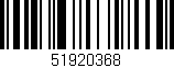 Código de barras (EAN, GTIN, SKU, ISBN): '51920368'