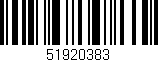 Código de barras (EAN, GTIN, SKU, ISBN): '51920383'