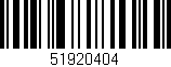Código de barras (EAN, GTIN, SKU, ISBN): '51920404'