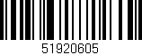 Código de barras (EAN, GTIN, SKU, ISBN): '51920605'