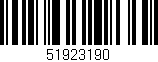 Código de barras (EAN, GTIN, SKU, ISBN): '51923190'