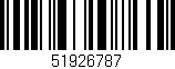 Código de barras (EAN, GTIN, SKU, ISBN): '51926787'