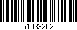 Código de barras (EAN, GTIN, SKU, ISBN): '51933262'