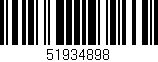 Código de barras (EAN, GTIN, SKU, ISBN): '51934898'