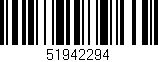 Código de barras (EAN, GTIN, SKU, ISBN): '51942294'