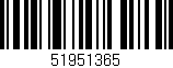 Código de barras (EAN, GTIN, SKU, ISBN): '51951365'