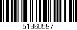 Código de barras (EAN, GTIN, SKU, ISBN): '51960597'