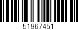 Código de barras (EAN, GTIN, SKU, ISBN): '51967451'