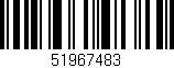 Código de barras (EAN, GTIN, SKU, ISBN): '51967483'