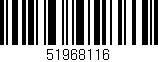 Código de barras (EAN, GTIN, SKU, ISBN): '51968116'